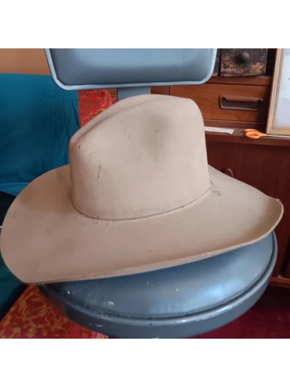 sz 7 Vintage John Wayne Collection Resistol USA Cowboy Hat Wide-Brimmed Felt